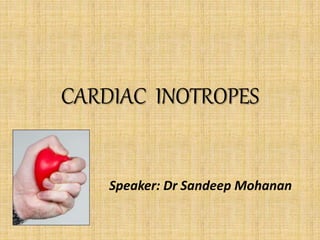 CARDIAC INOTROPES
Speaker: Dr Sandeep Mohanan
 