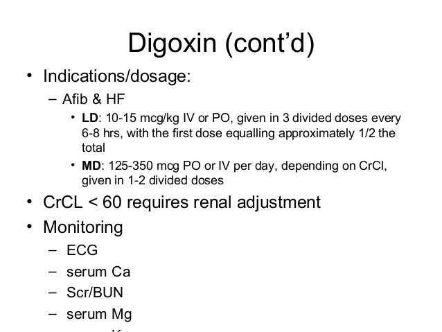 Digoxin Dosage Iv لم يسبق له مثيل الصور Tier3 Xyz