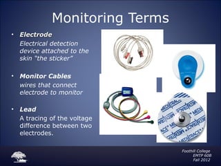 Monitoring Electrode Sticker Cardic Monitoring Devices | PPT