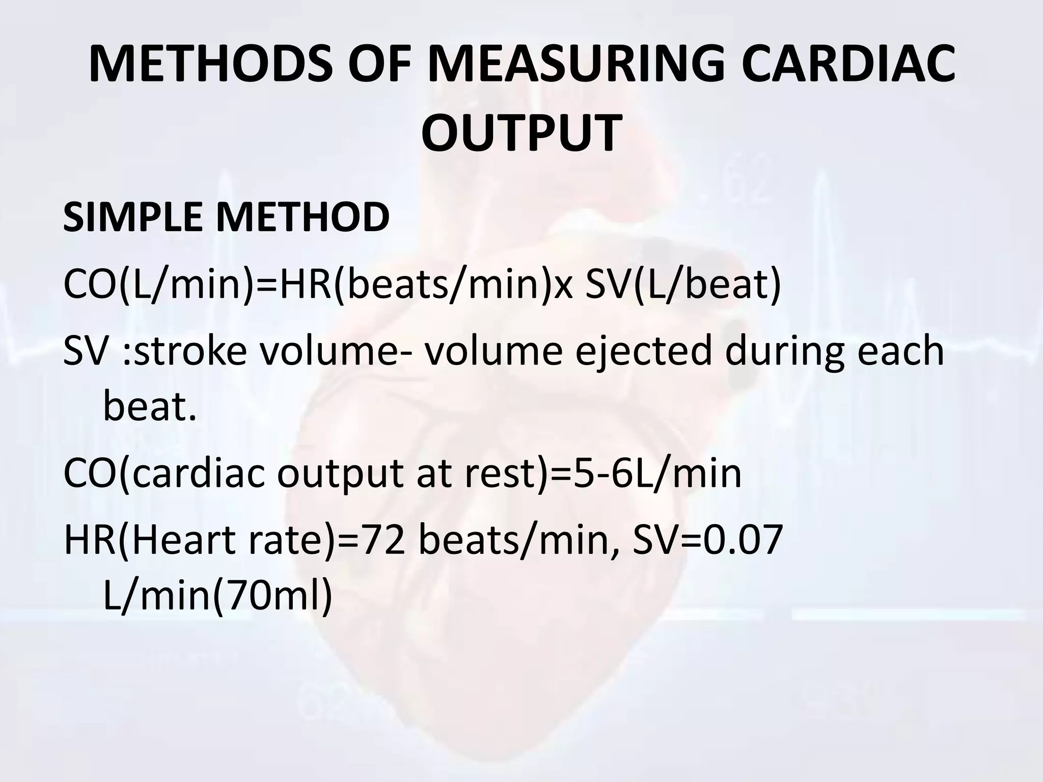 Measurement of cardiac output ppt