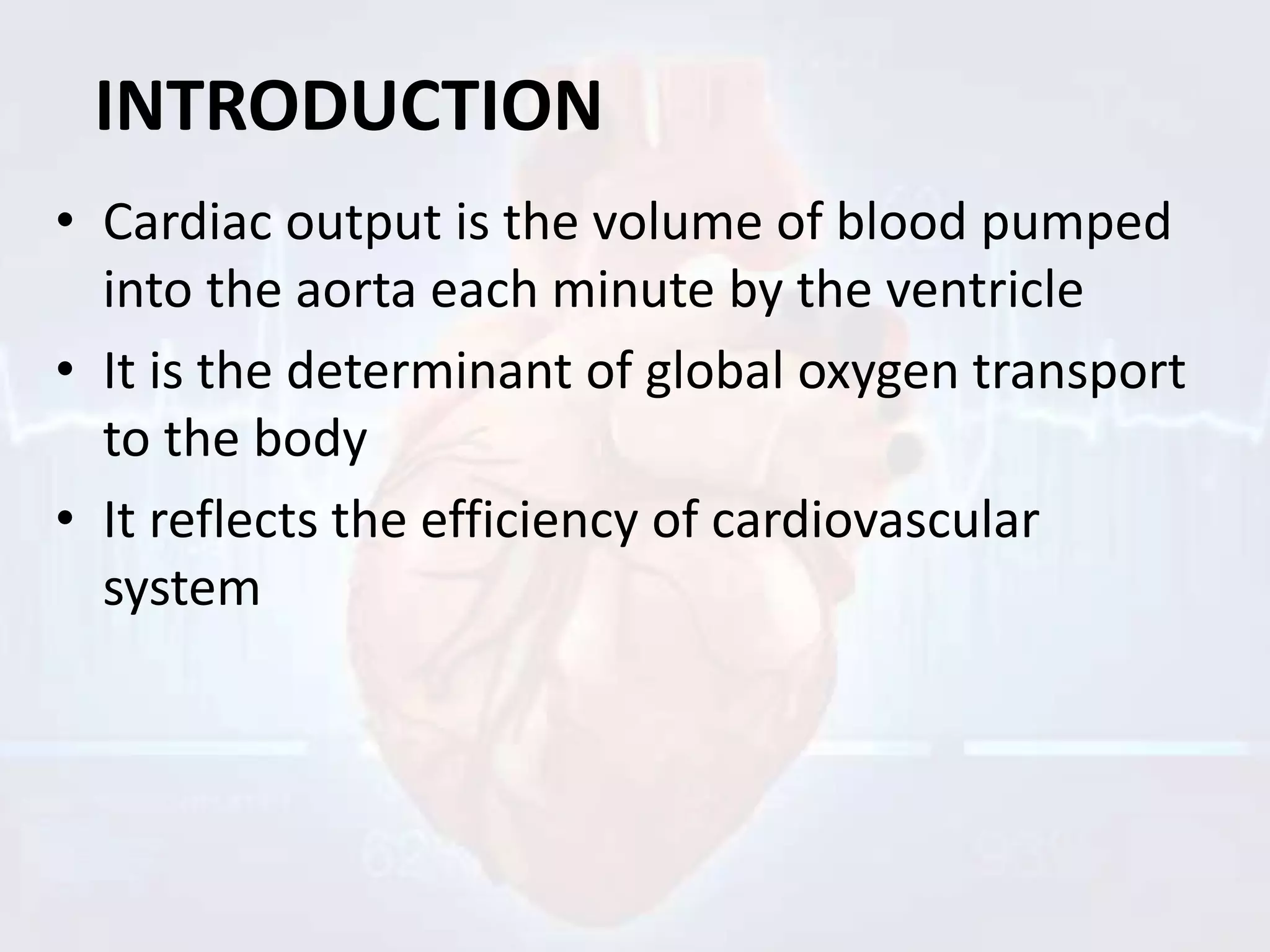 Measurement of cardiac output ppt