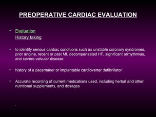 ACC AHA Guidelines on Perioperative Cardiac Assesement | PPT