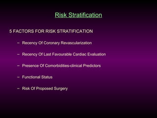 ACC AHA Guidelines on Perioperative Cardiac Assesement | PPT