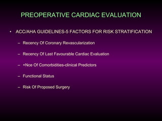 Cardiac patient for non cardiac surgery | PPT