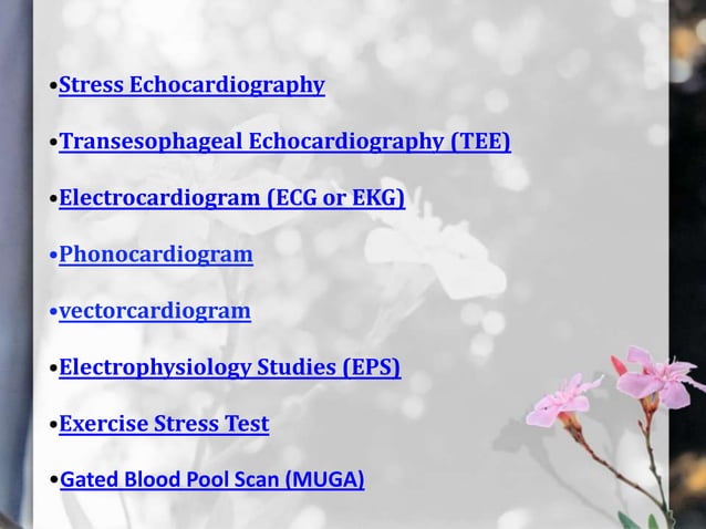 diagnostic procedures of cardiovascular system | PPTX | First Aid ...
