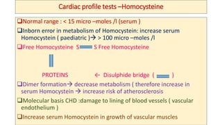 Cardiac profile tests(biochemical ) | PDF