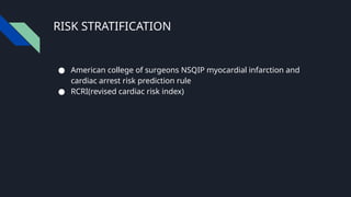 Anesthetic Management of Cardiac Patient in Non-Cardiac Surgery | PPTX