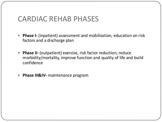Met Level Chart Cardiac Rehab