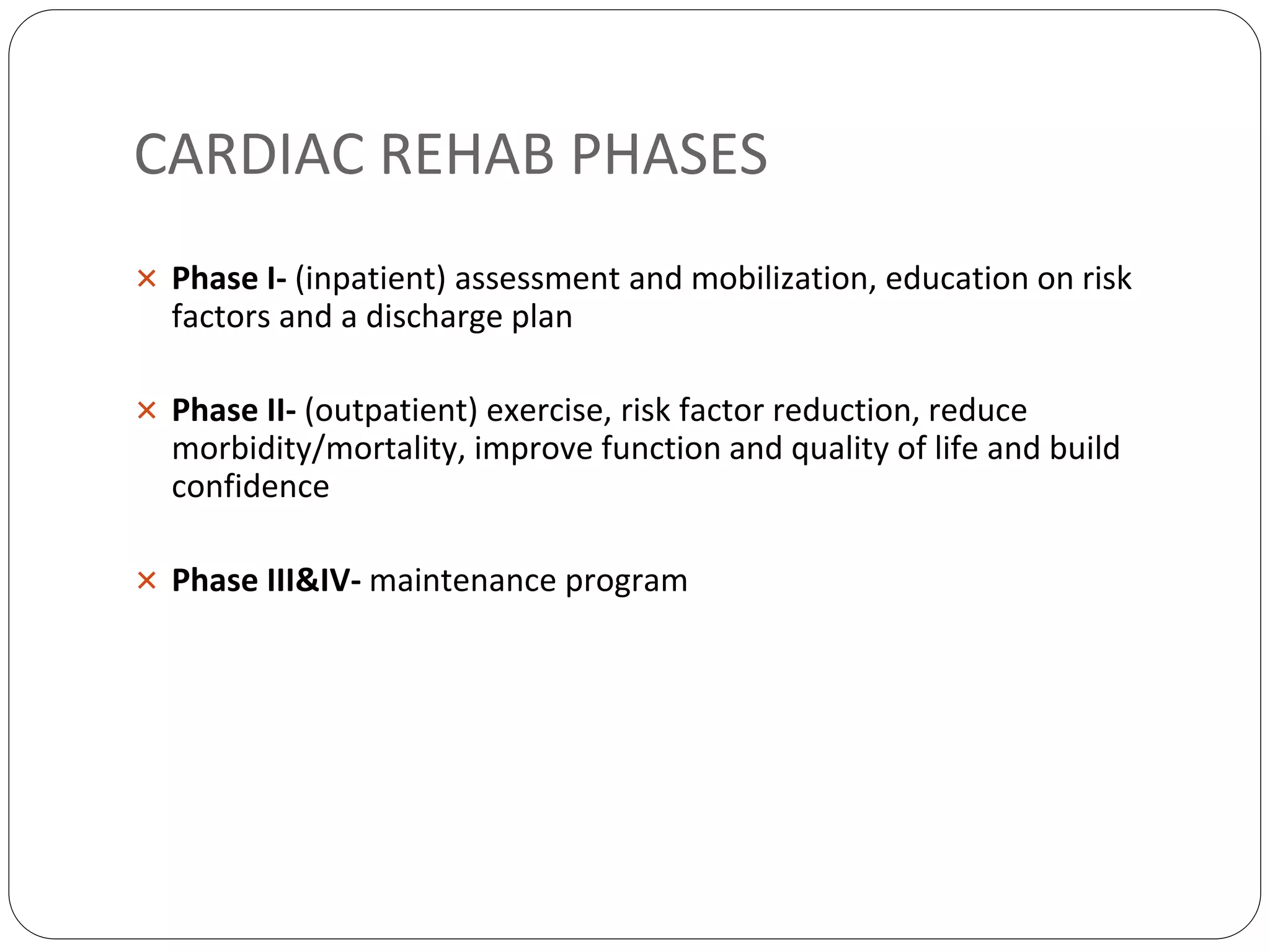 Cardiac rehabilitation | PPTX