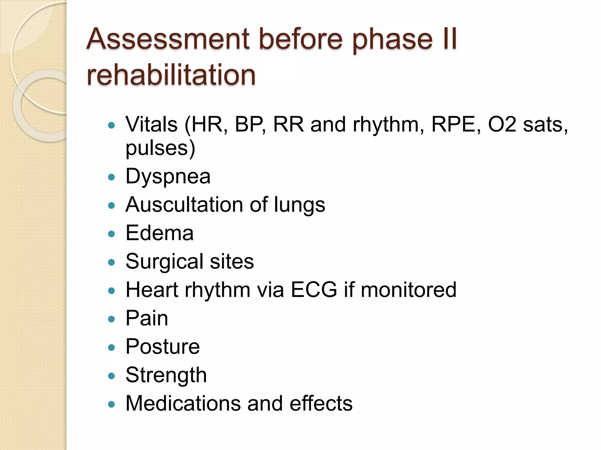 Cardiac Rpe Cardiac rehabilitation | PPTX