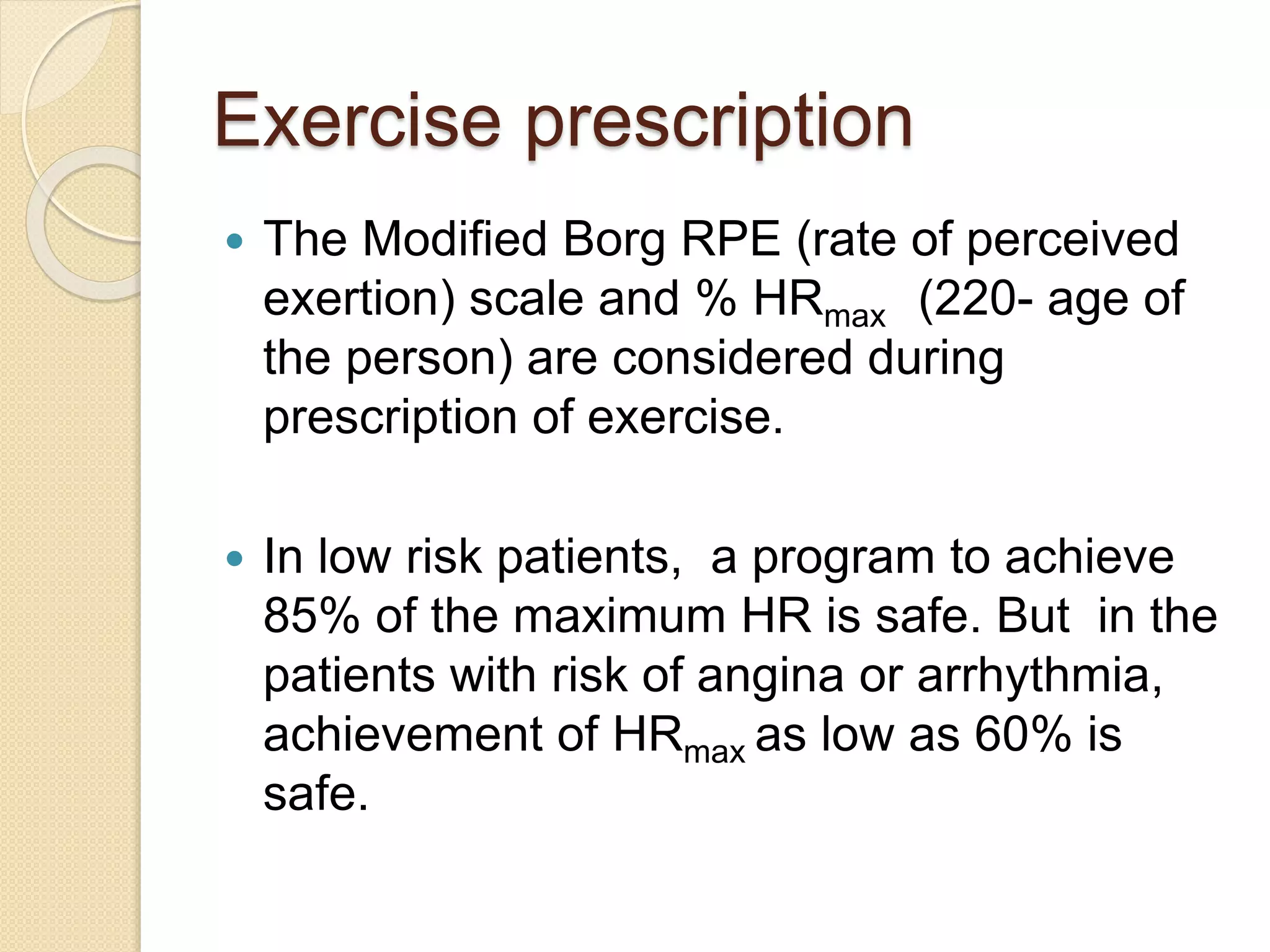 Cardiac Rpe Cardiac rehabilitation | PPTX