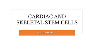 CARDIAC AND
SKELETAL STEM CELLS
KATTULA JYSOTHSNA
 