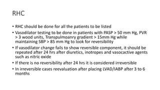 Pasp Rhc Cardiac transplantation | PPTX