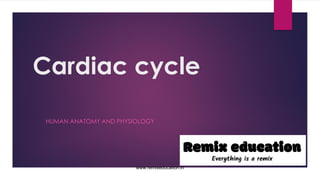 Cardiac cycle
HUMAN ANATOMY AND PHYSIOLOGY
www.remixeducation.in
 