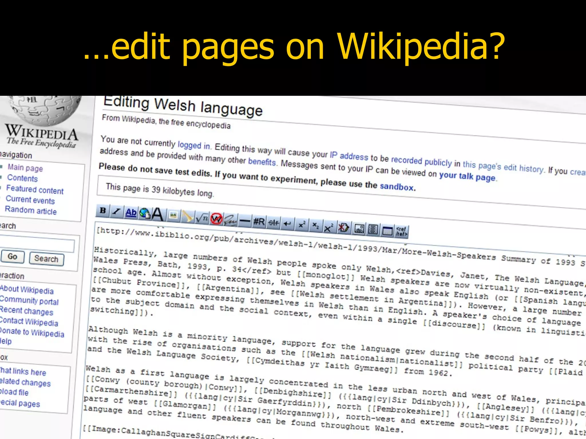 …edit pages on Wikipedia? 