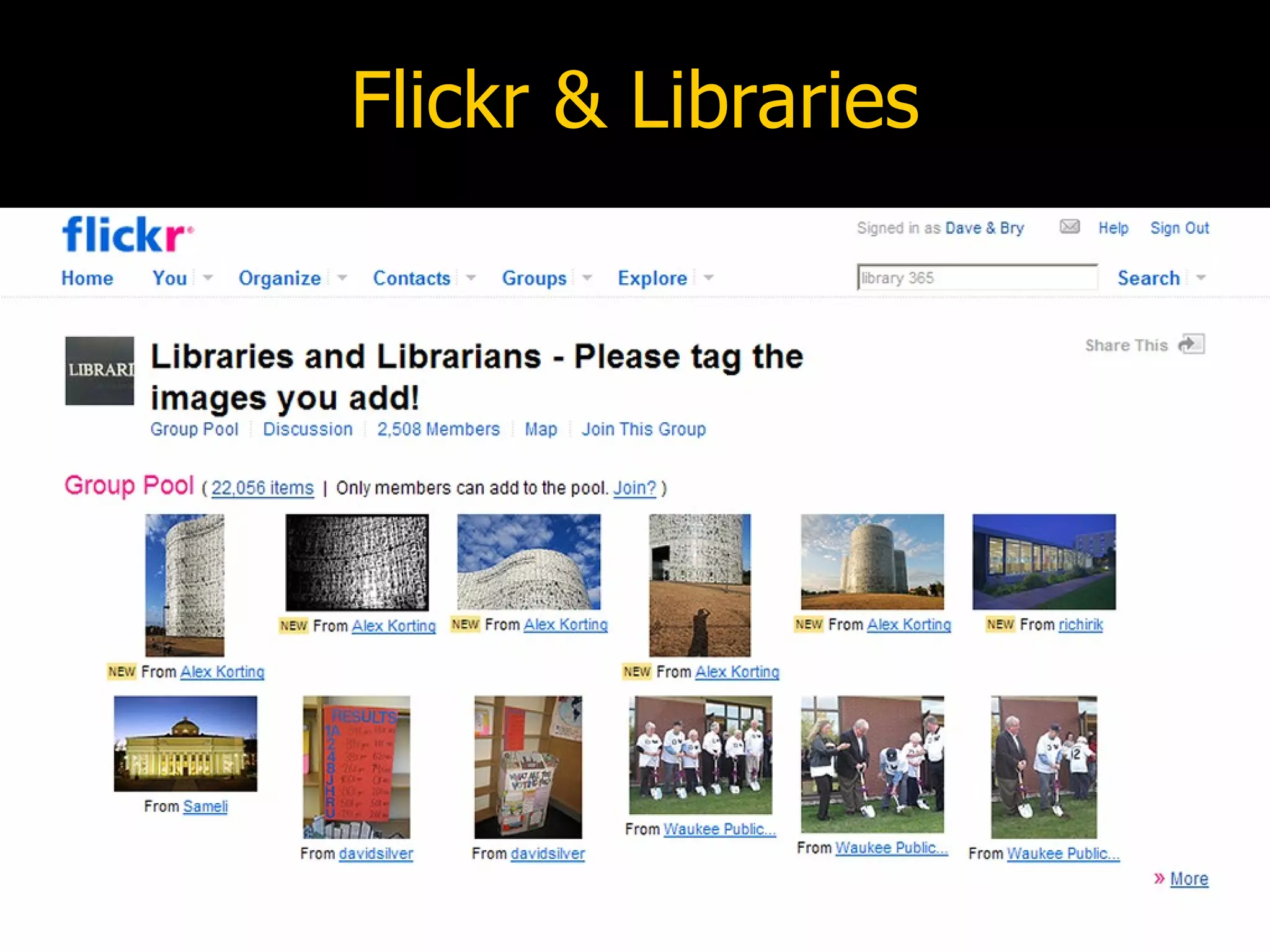 Flickr & Libraries 