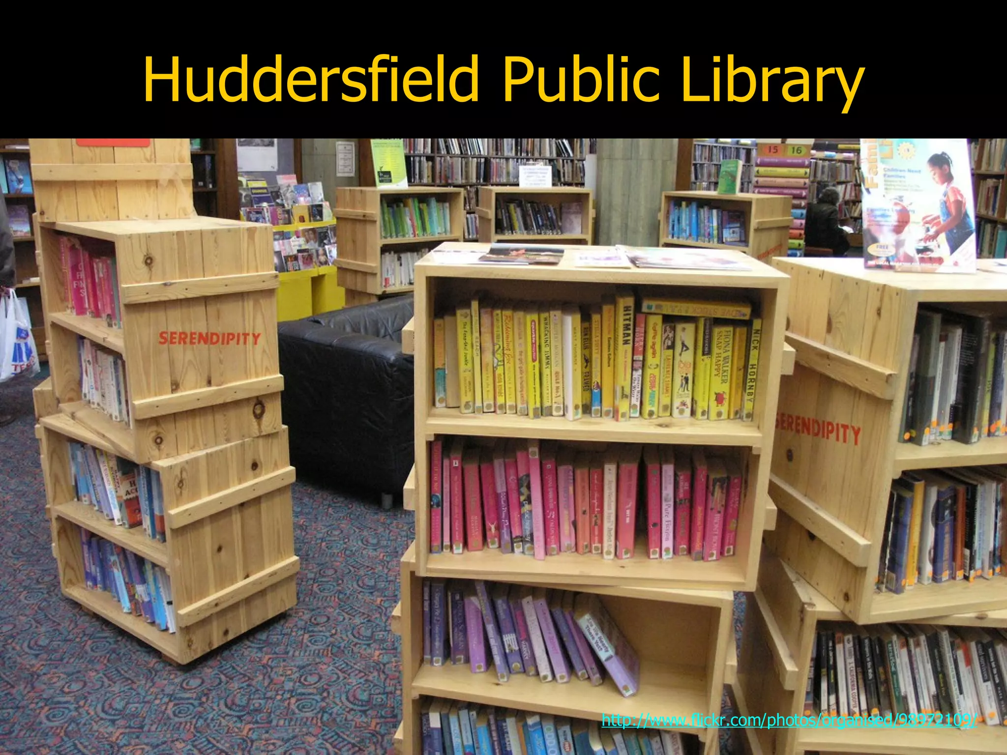 Huddersfield Public Library http://www.flickr.com/photos/organised/98972109/ 