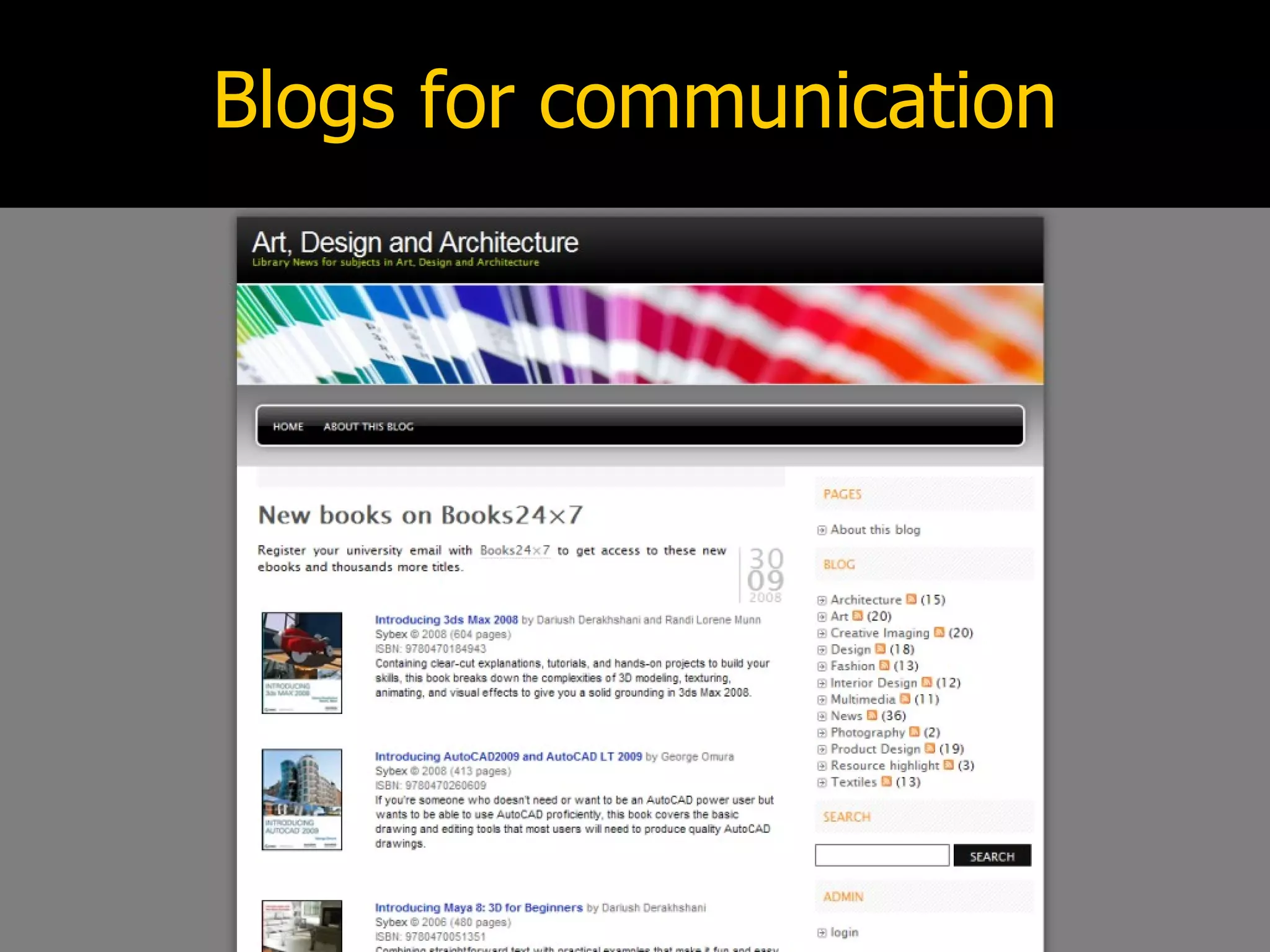 Blogs for communication 