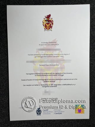 Cardiff Metropolitan University diploma