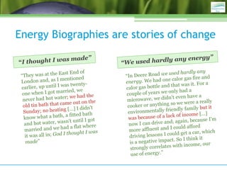 Energy Biographies are stories of change
 