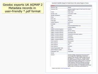 Geodoc exports UK AGMAP 2 Metadata records in  user-friendly *.pdf format 