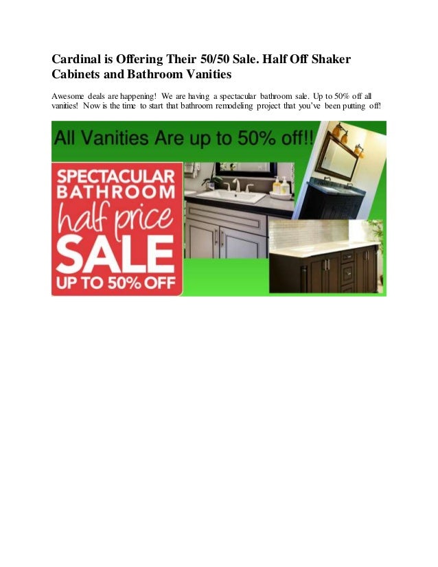 Cardinal Cabinets Bathroom Vanity Sale Up To 50 Off