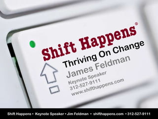 Shift Happens • Keynote Speaker • Jim Feldman • shifthappens.com • 312-527-9111
                                                               ©2011 James Feldman. All rights reserved.
 