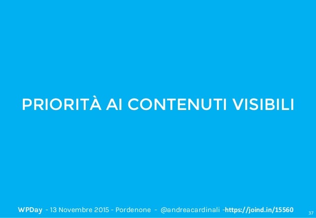WPDay 2015 - WordPress Performance Optimization - Pordenone - 13 Nove… slideshare - 웹