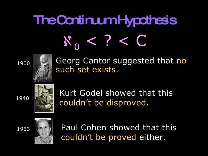Continuum hypothesis quanta picture