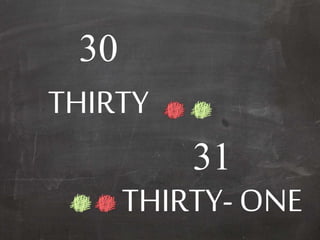 30
THIRTY
31
THIRTY- ONE
 