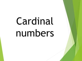 Cardinal
numbers
 