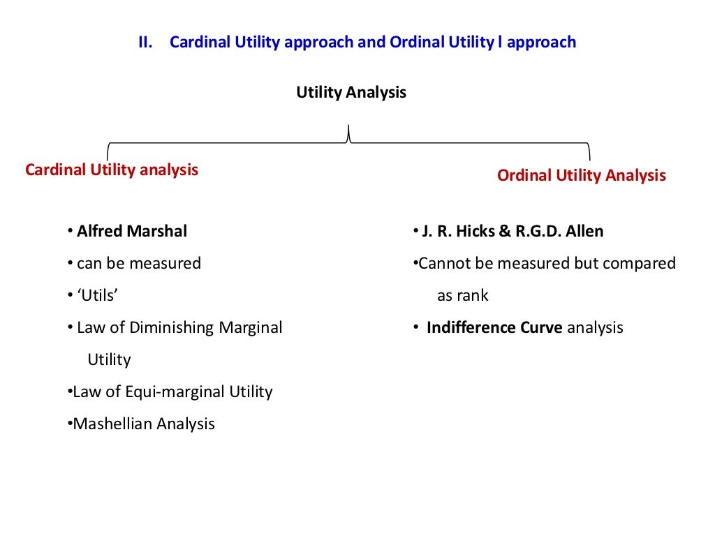 Cardinal utility analysis