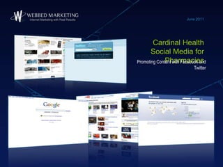 Cardinal Health Social Media for Pharmacies June 2011 Promoting Content with Facebook and Twitter 