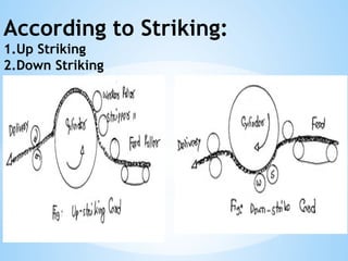 According to Striking:
1.Up Striking
2.Down Striking
 