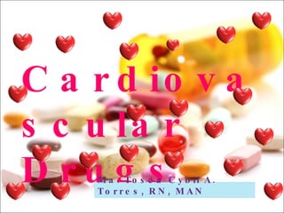 Cardiovascular Drugs Ma. Tosca Cybil A. Torres, RN, MAN 