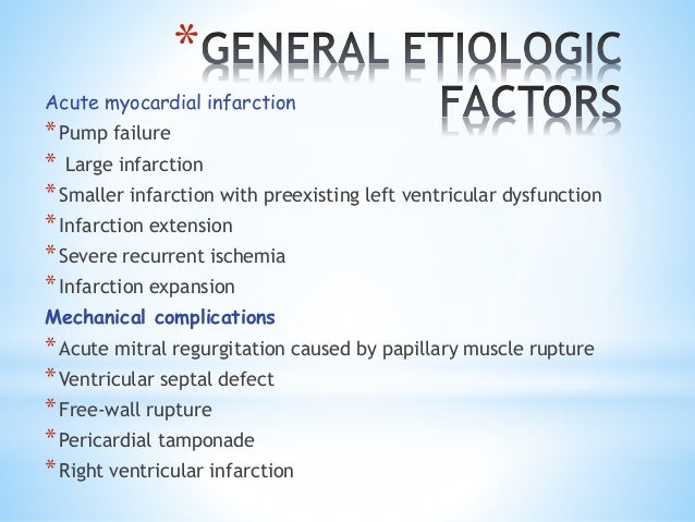 cardiogenic shock due to myocardial