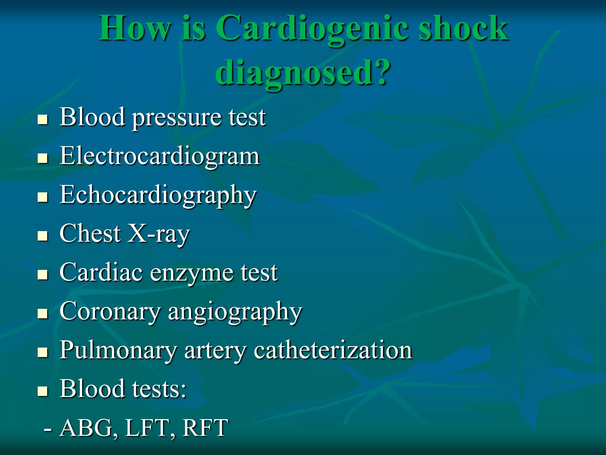 Cardiogenic shock : Medical Surgical Nursing | PPTX