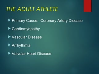 update on sudden cardiac death in athletes and young generation | PPT