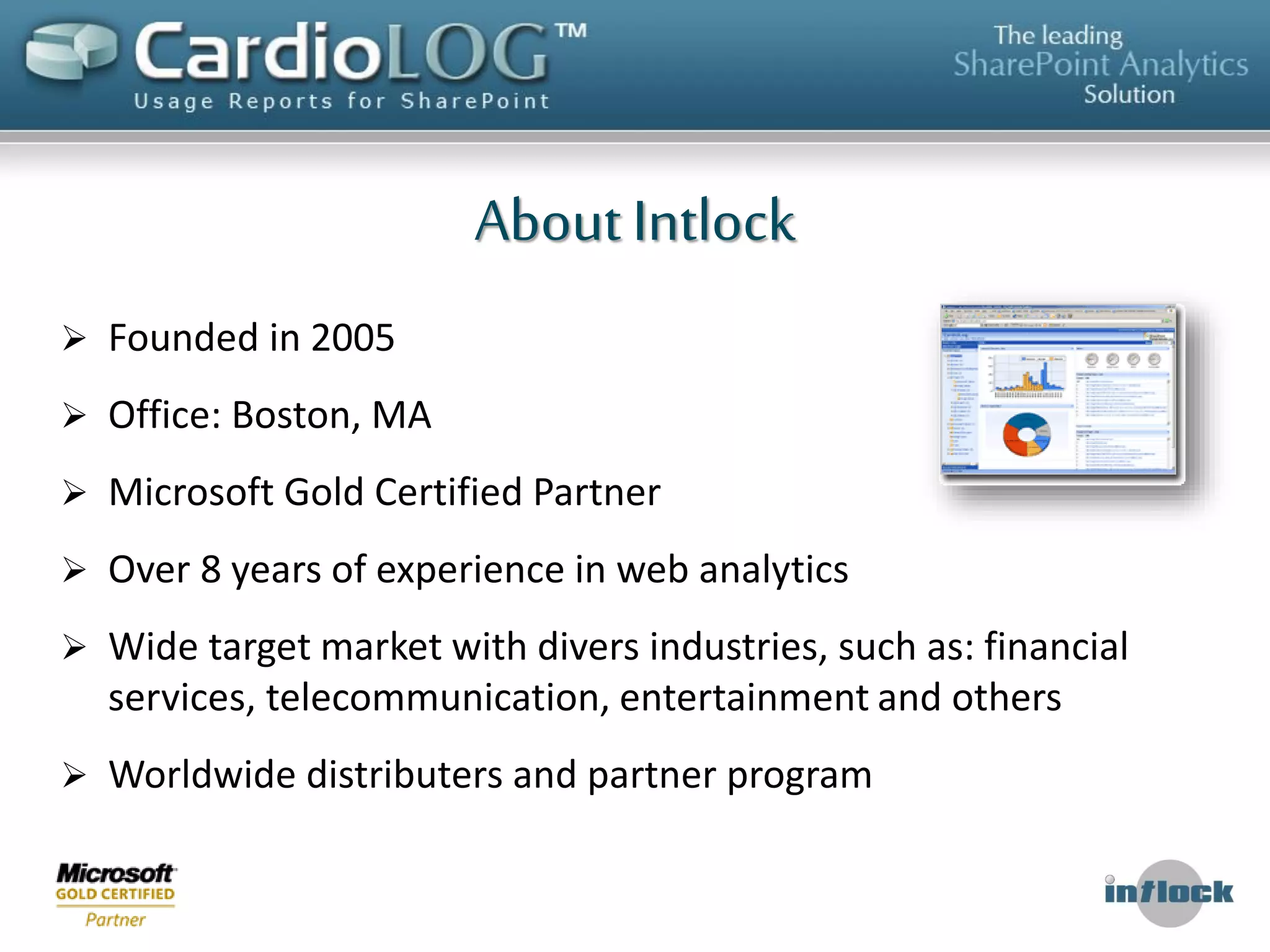 Cardiolog Analytics for Sharepoint Intranet Portals - from Intlock and ...