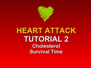 HEART ATTACK TUTORIAL 2 Cholesterol Survival Time 