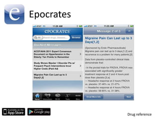 Epocrates
Drug reference
 