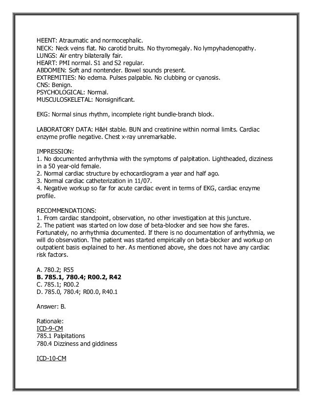 Cardiology ICD-10 records with Dual Coding-ICD-10 Training