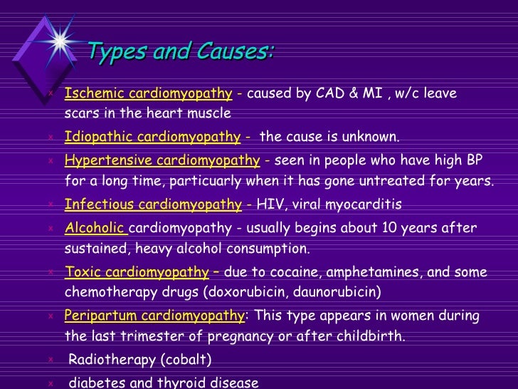 What are the symptoms of cardiomyopathy?