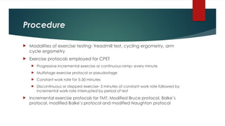 CARDIOPULMONARY EXERCISE TESTING - Brief review | PPTX