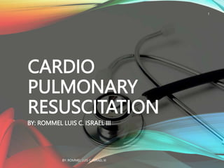 CARDIOPULMONARY RESUSCITATION - BLS & ALS TECHNIQUES | PPT