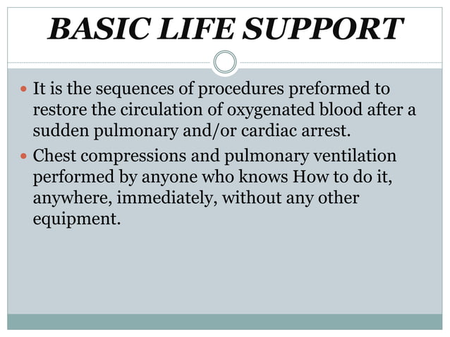 Cardiopulmonary resuscitation(cpr) | PPT | Free Download