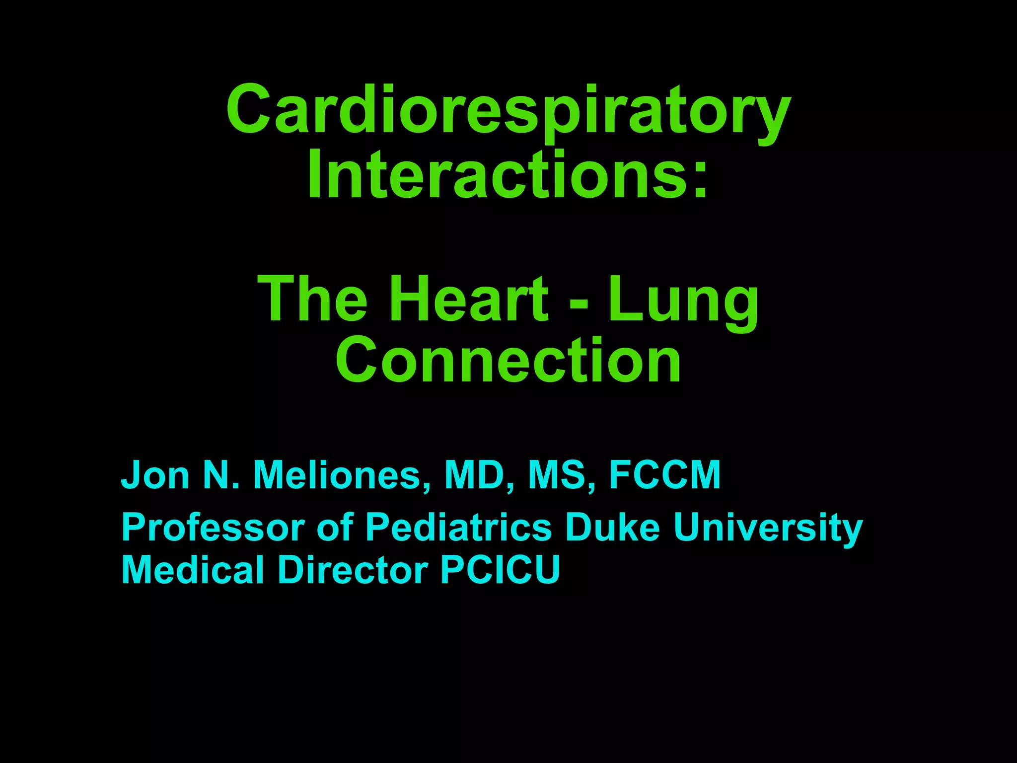 Cardiorespiratory Interactions