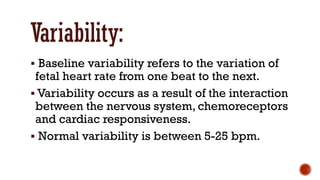 Baseline Variability Definition Comprehensive Guide to Continuous CTG Monitoring in Pregnancy | PDF