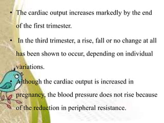 changes in cardiovascular system during pregnancy
