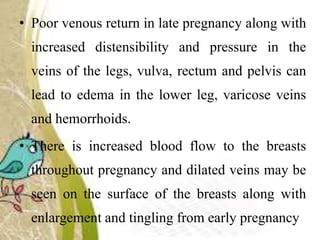 changes in cardiovascular system during pregnancy